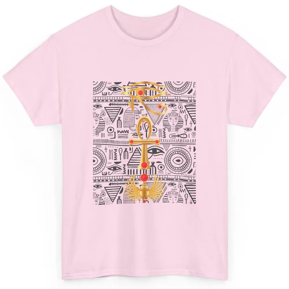 Cool Ancient Egyptian Eye Of Horus Ankh Scarab Egypt History Classic Unisex T-Shirt