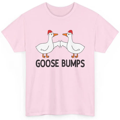 Funny Silly Goose Christmas Santa Goosebumps Winter Holiday Classic Unisex T-Shirt