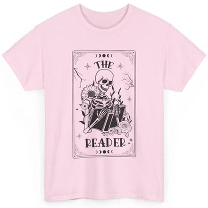 The Reader Skeleton Tarot Card Halloween Reader Book Lovers Classic Unisex T-Shirt