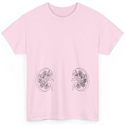 Floral Kidney Anatomy Two Kidneys Human Body Anatomy Classic Unisex T-Shirt