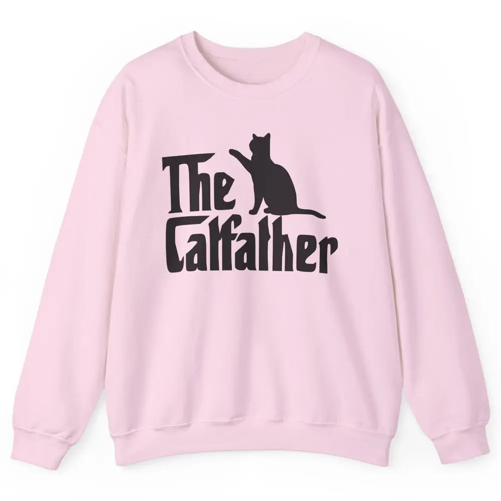 The Catfather Parody Funny Cat Lovers Cat Dad Fathers Day Unisex Crewneck Sweatshirt