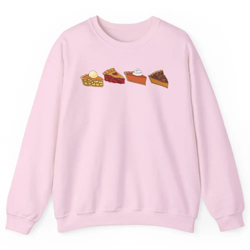 Retro Thanksgiving Pies Pumpkin Pie Pecan Pie Apple Pie Fall Unisex Crewneck Sweatshirt