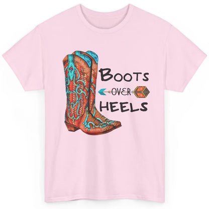 Western Cowgirl Boots Over Heels Cowboy Boots Country Girl Classic Unisex T-Shirt