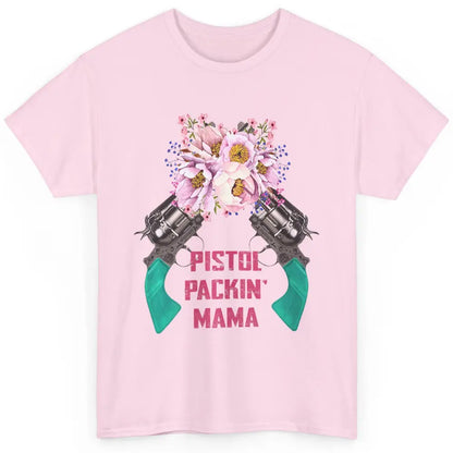 Floral Cowgirl Gun Pistol Packing Mama Western Country Retro Classic Unisex T-Shirt