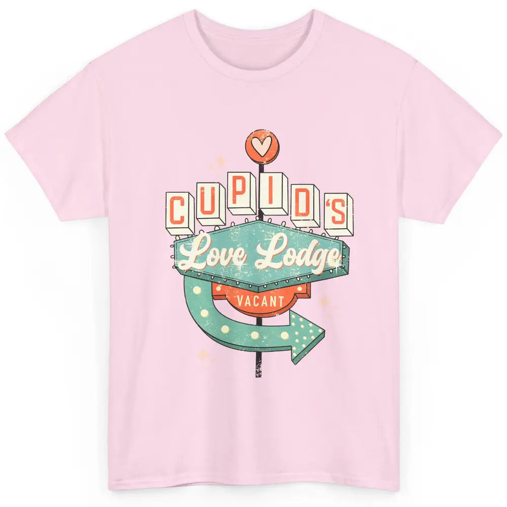 Retro Valentines Cupid's Love Lodges Funny Couples Valentine Classic Unisex T-Shirt