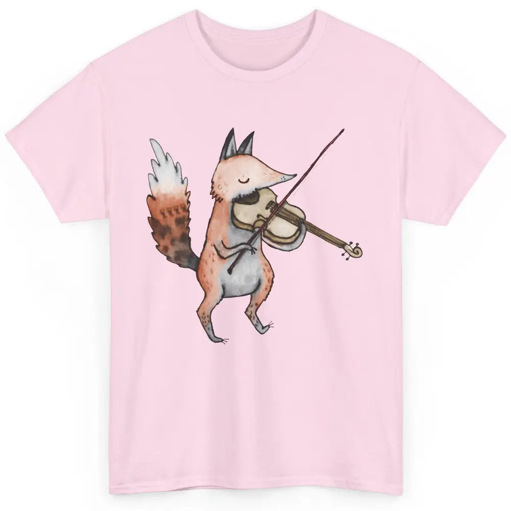 Vintage Fox Playing Violin Funny Violinist Musician Gift Classic Unisex T-Shirt