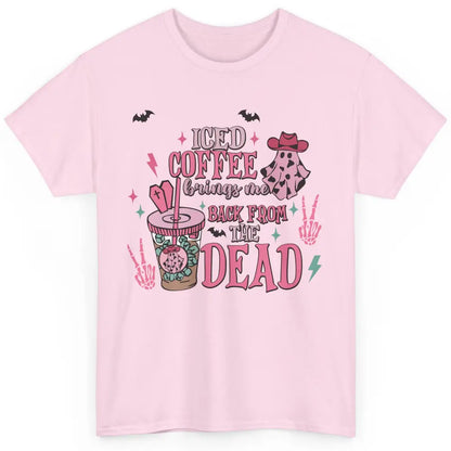 Cowboy Ghost Iced Coffee Brings Me Back Western Halloween Classic Unisex T-Shirt