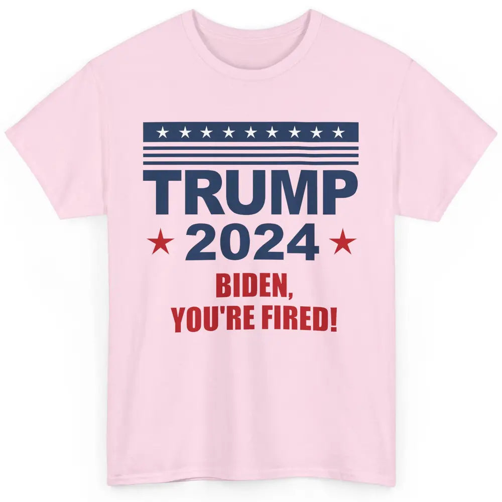 Retro US Flag Trump 2024 Return Biden You're Fired Patriot Classic Unisex T-Shirt