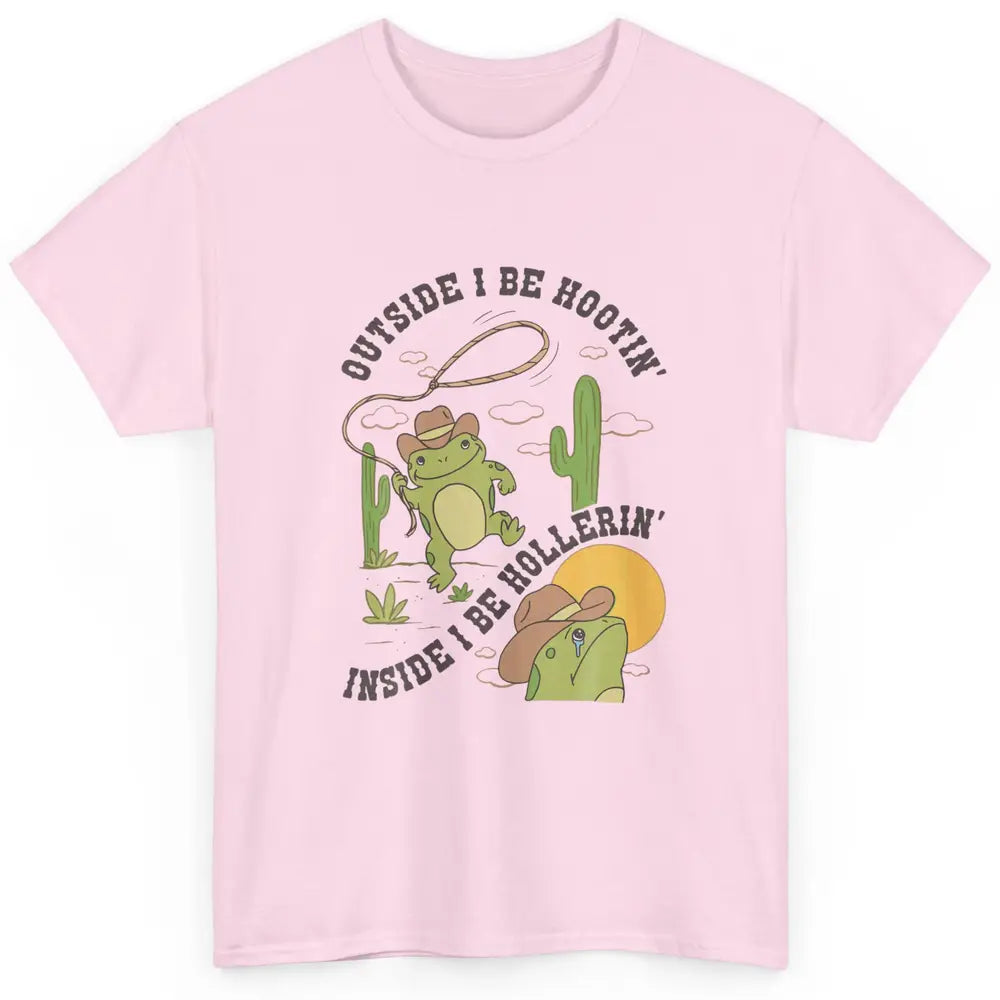 Cute Frog Outside Cowboy Howdy Rodeo Western Country Frog Classic Unisex T-Shirt