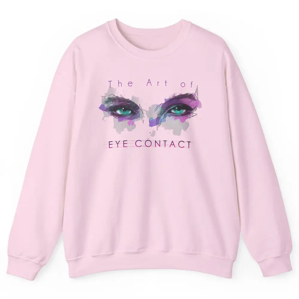 Art Eye Contact Optometry Ophthalmology Optician Watercolor Unisex Crewneck Sweatshirt