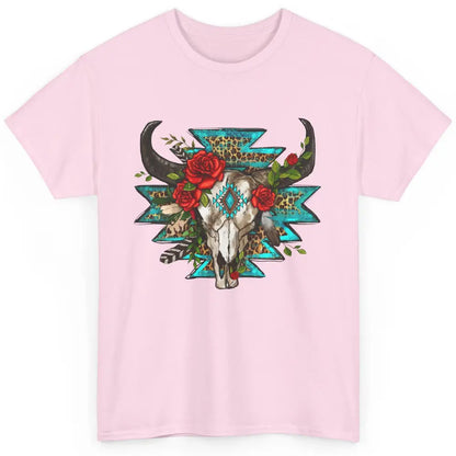 Aztec Heifer Skull Roses Cowboy Floral Leopard Vintage Texas Classic Unisex T-Shirt