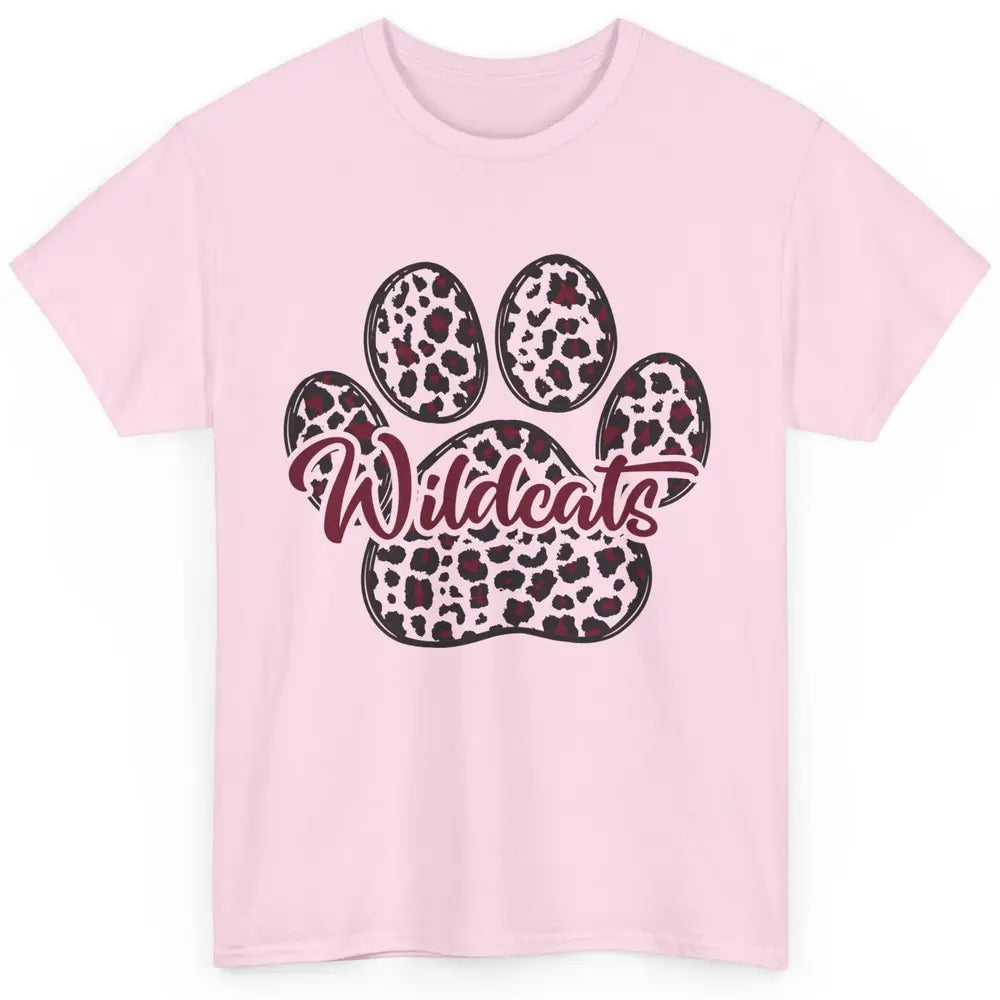 Wildcats Spirit Cat Paw Leopard Western Cat Mom Cat Lovers Classic Unisex T-Shirt