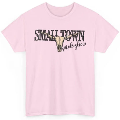 Boho Bull Skull Small Town Smokeshow Western Country Cowgirl Classic Unisex T-Shirt