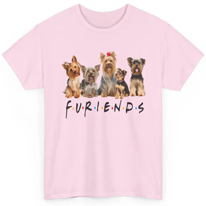 Cute Furiends Yorkie Terrier Dog Funny Puppy Owner Pet Lover Classic Unisex T-Shirt