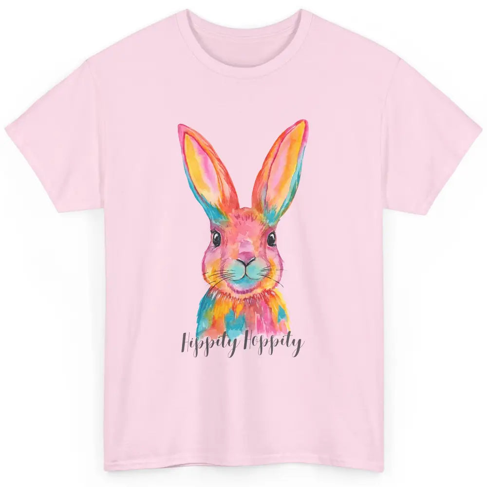 Watercolor Hippity Hoppity Bunny Dance Easter Rabbit Hip Hop Classic Unisex T-Shirt