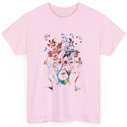 Cute Floral Phoropter Woman Optometrist Eye Anatomy Optician Classic Unisex T-Shirt