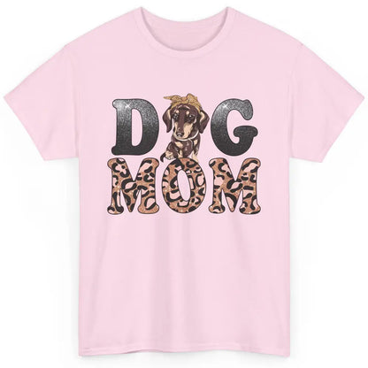 Dachshund Leopard Dog Mom Wiener Dog Lovers Dog Lady Classic Unisex T-Shirt