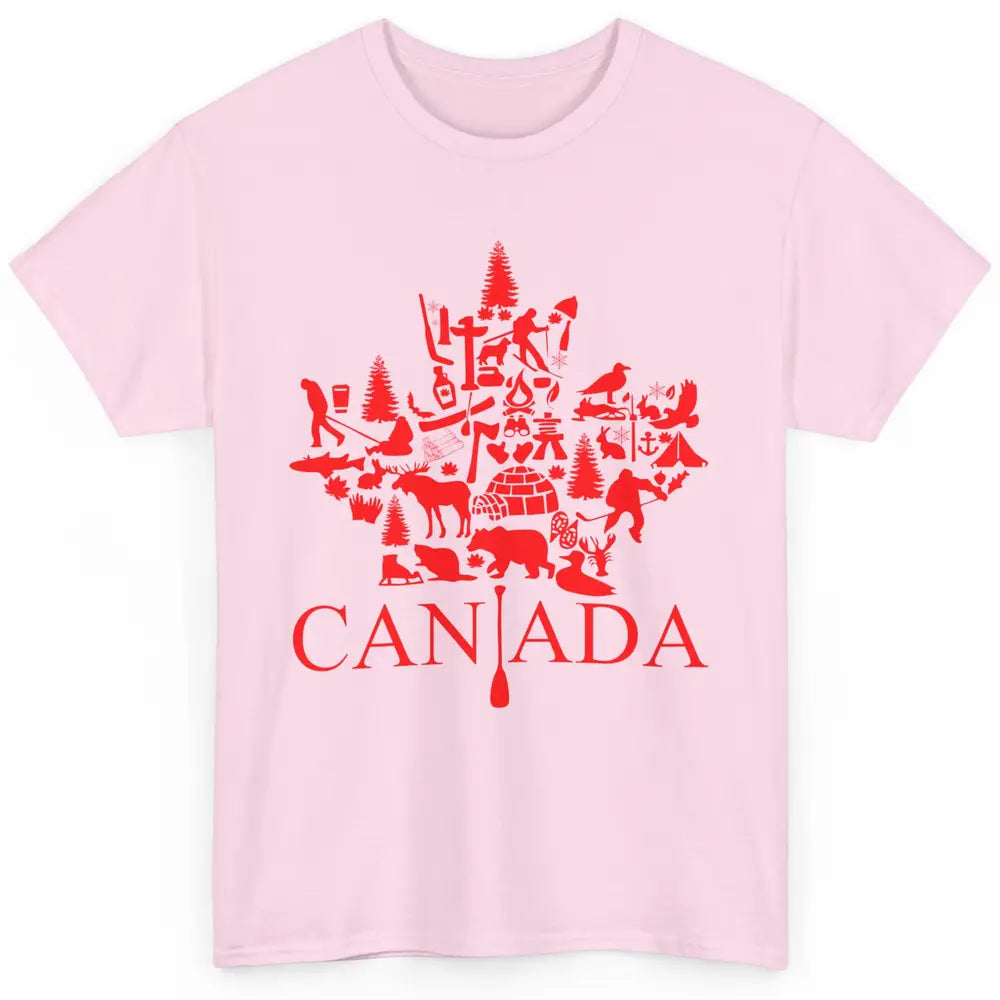 Canada Maple Leaf Canadian Symbols Canadian Root Gift Classic Unisex T-Shirt