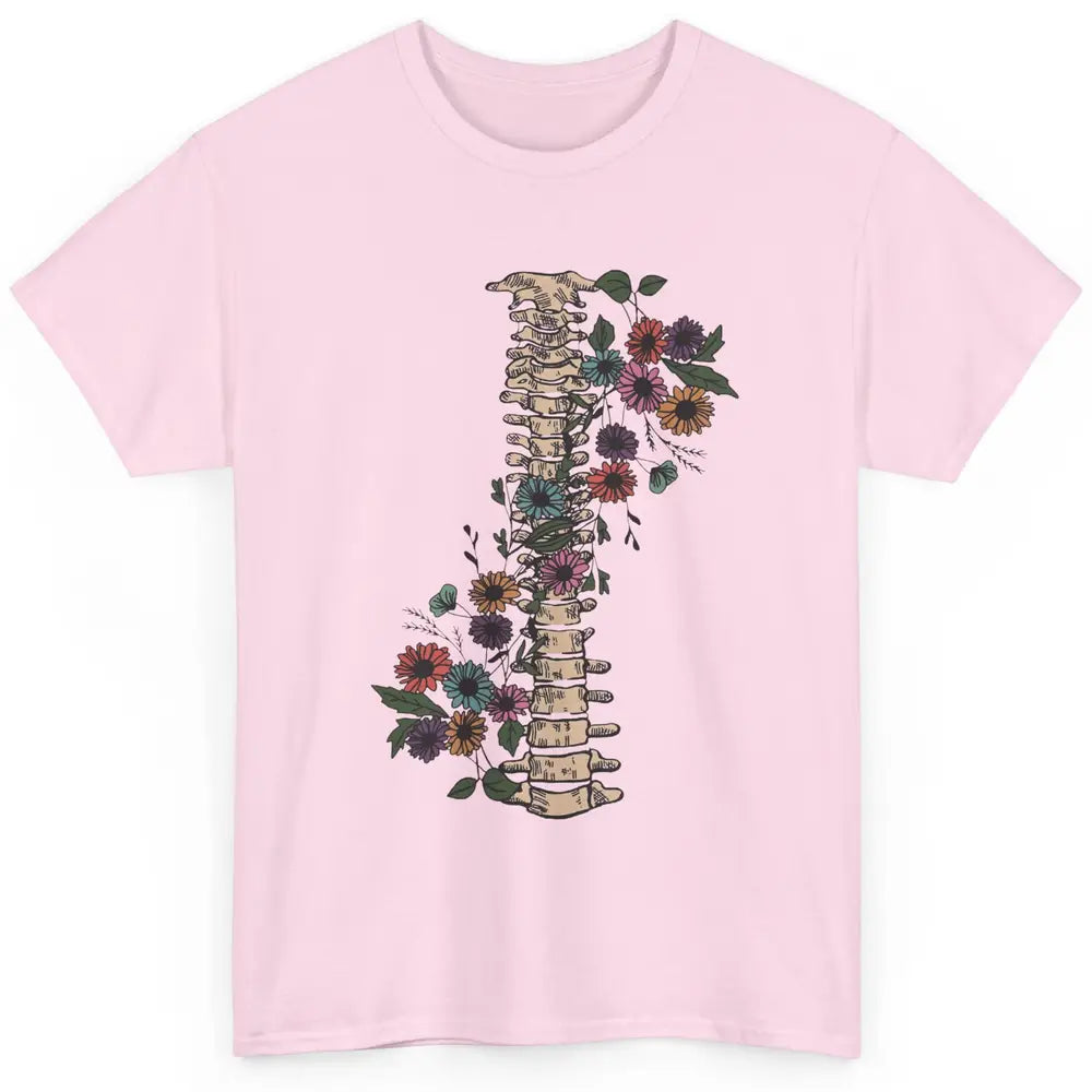 Floral Spine Anatomy Botanical Spine Ankylosing Spondylitis Classic Unisex T-Shirt