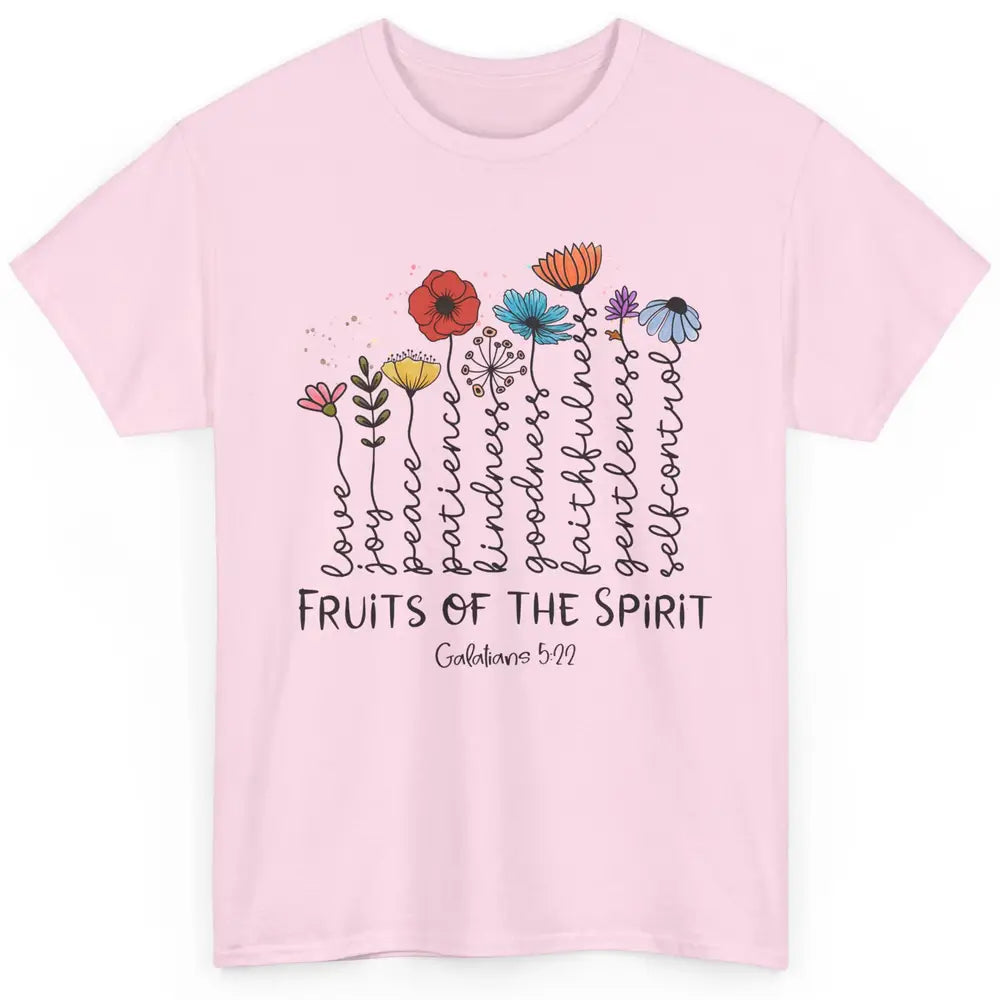 Flower Christian Fruits Of The Spirit Bible Verse Religious Classic Unisex T-Shirt