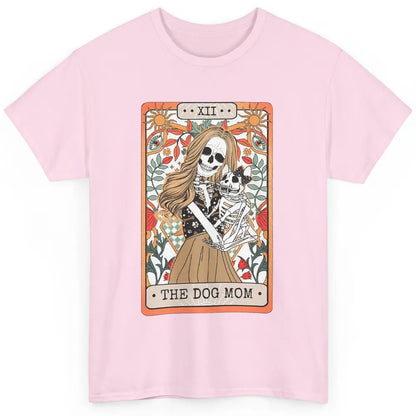 Retro Skeleton Tarot Card The Dog Mom Halloween Dog Lovers Classic Unisex T-Shirt