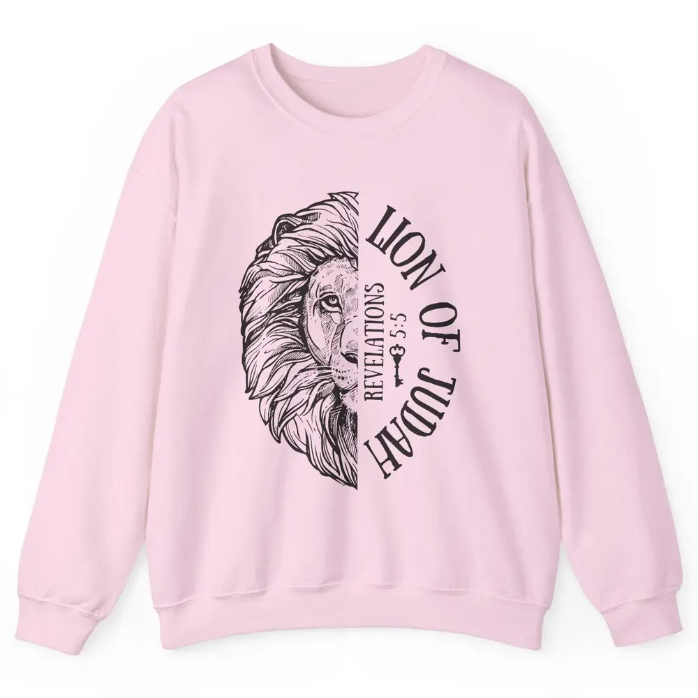 Yeshua Lion Of Judah Bible Verse Christian Faith Religious Unisex Crewneck Sweatshirt