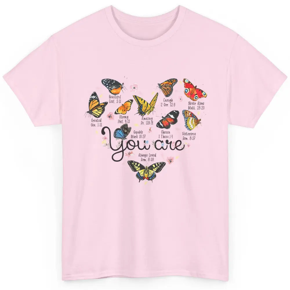 You Are Beautiful Bible Verse Butterfly Christian Jesus God Classic Unisex T-Shirt