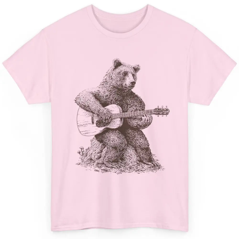 Cool Bear Playing Guitar Guitarist Musician Funny Animal Classic Unisex T-Shirt