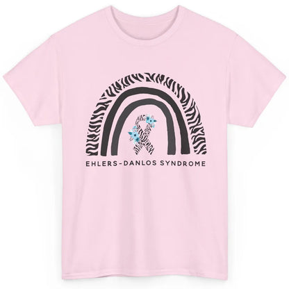 Ehlers Danlos Syndrome Awareness EDS Zibra Ribbon Rainbow Classic Unisex T-Shirt