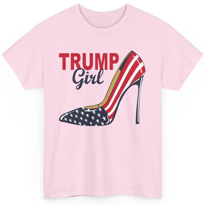 Trump Girl American Flag High Heels Republican Trump Support Classic Unisex T-Shirt