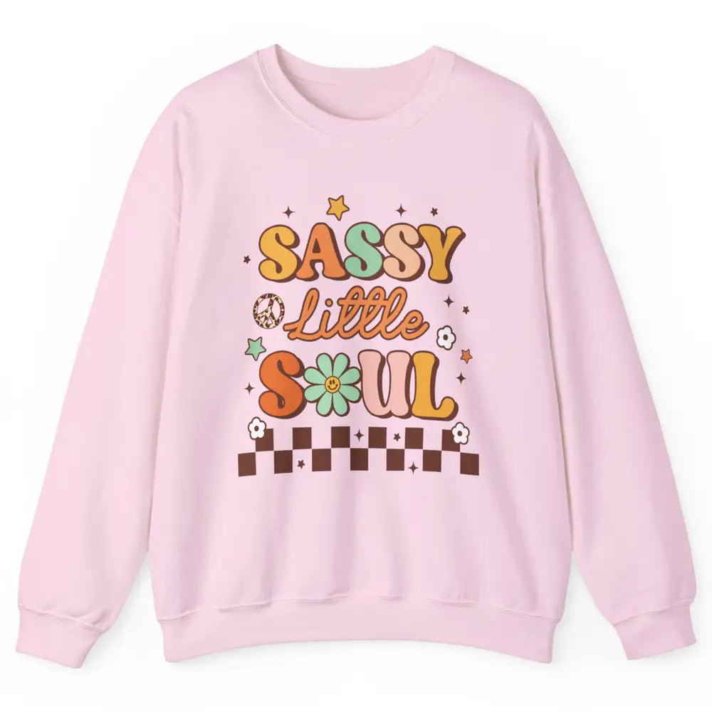 Sassy Little Soul Retro 60s Groovy Hippie Daisy Peace Boho Unisex Crewneck Sweatshirt