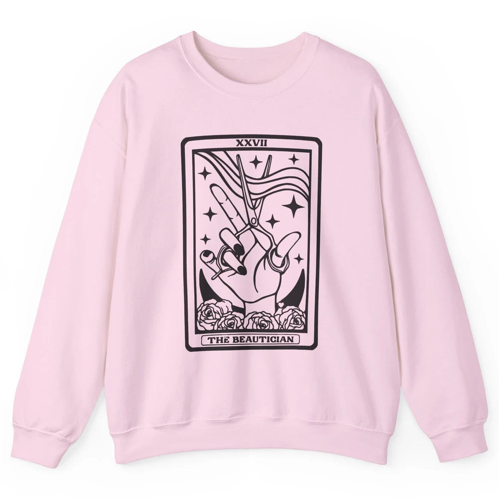 The Hairstylist Tarot Card Hair Dryer Beautician Cosmetology Unisex Crewneck Sweatshirt