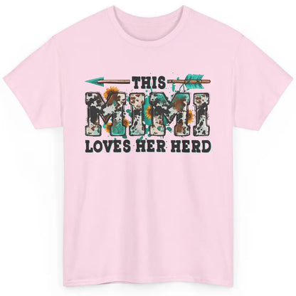 Cowhide This Mimi Love Her Herd Highland Cow Western Grandma Classic Unisex T-Shirt