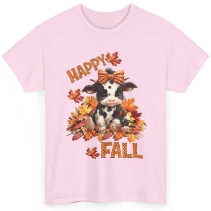 Cute Baby Cow Bandana Hay Fall Pumpkin Thanksgiving Autumn Classic Unisex T-Shirt