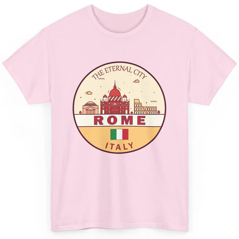 Skyline Roma City Summer Vacation Italy Italian Vacay Travel Classic Unisex T-Shirt