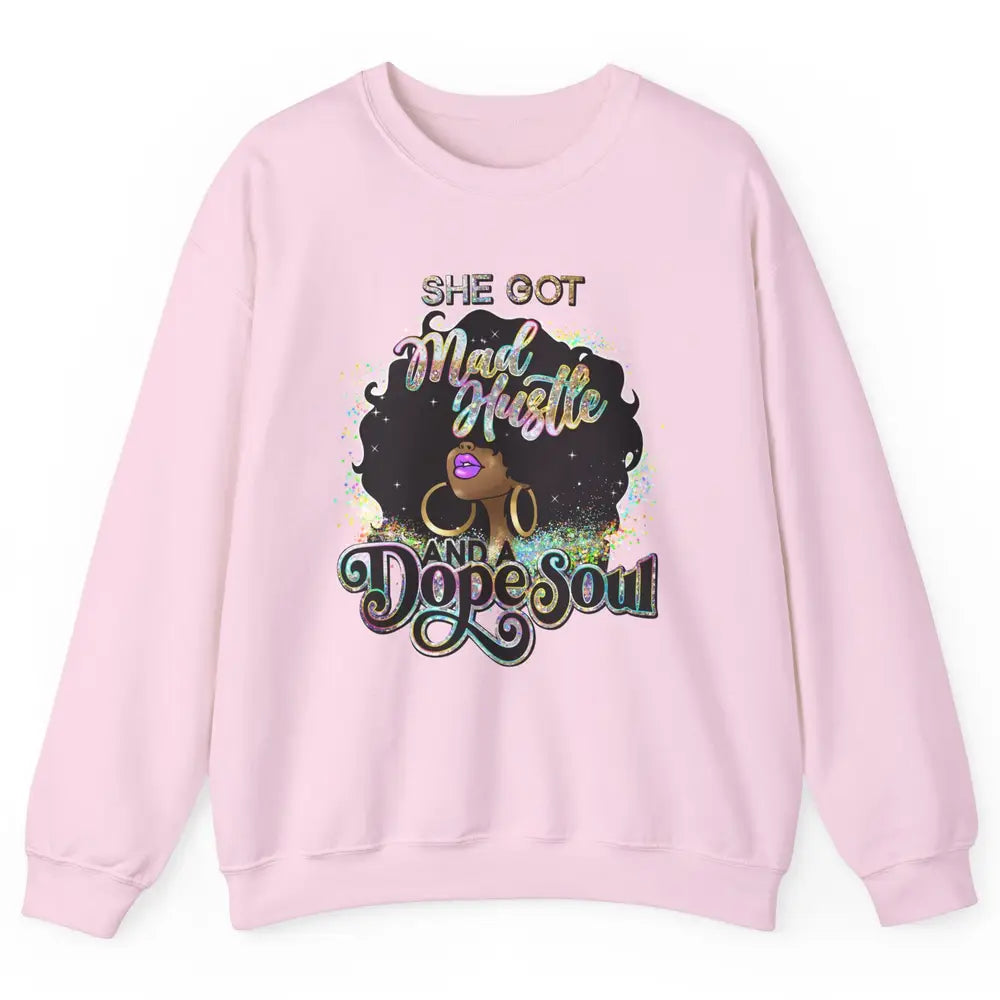 Black Girl She Got A Dope Soul Afro Women Christian Belief Unisex Crewneck Sweatshirt