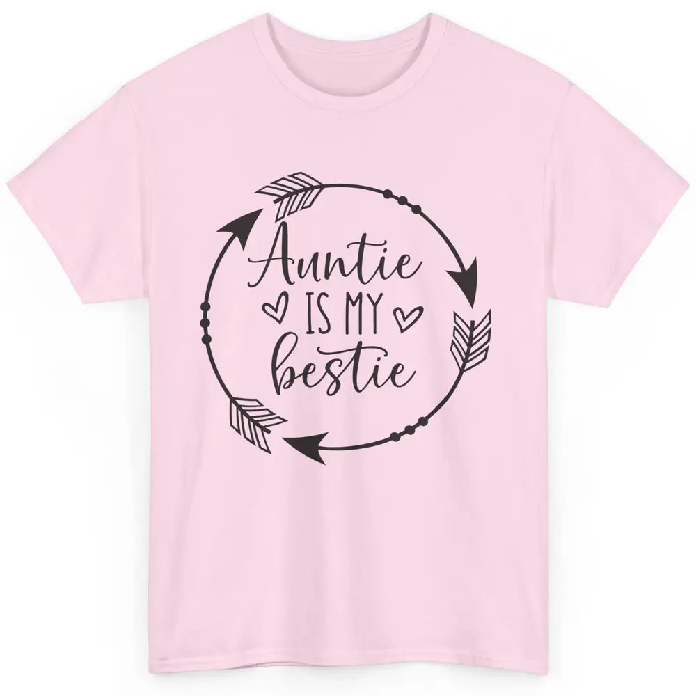 Funny Arrow Auntie Is My Bestie Auntie Niece Nephew Gift Classic Unisex T-Shirt