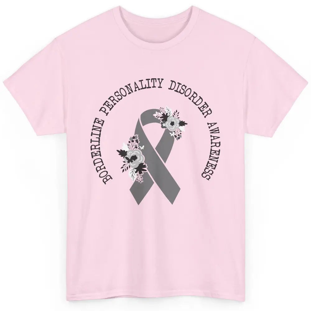 Borderline Personality Disorder Awareness BPD Gray Ribbon Classic Unisex T-Shirt