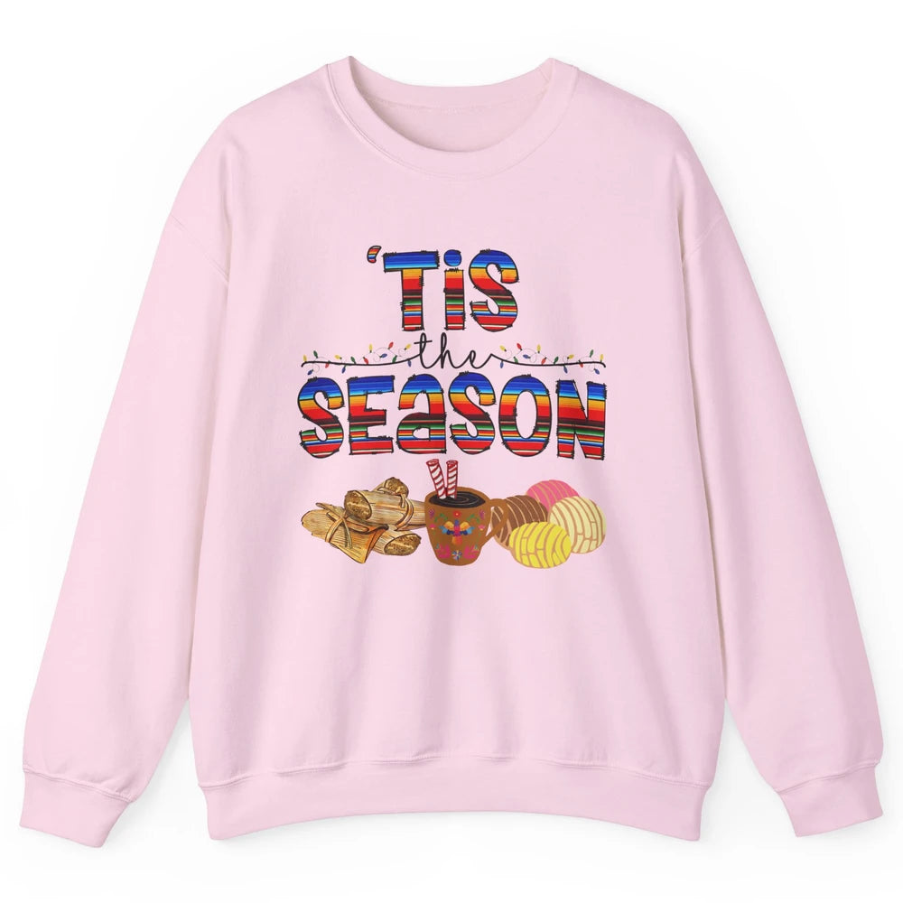 Tis The Season Mexican Christmas Concha Tamale Sweet Bread Unisex Crewneck Sweatshirt