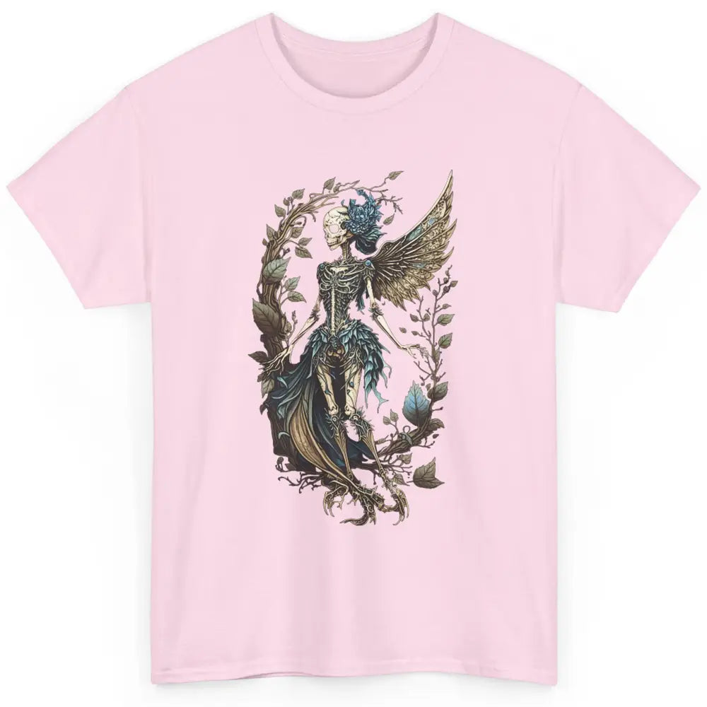 Crescent Fairy Skeleton Witchy Gothic Grunge Halloween Skull Classic Unisex T-Shirt