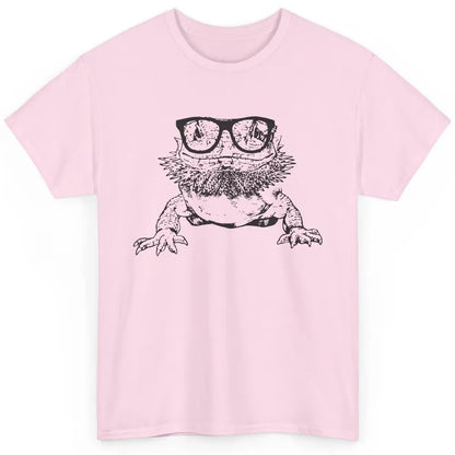 Funny Bearded Dragon Cute Reptile Lizard Nerdy Glass Animal Classic Unisex T-Shirt