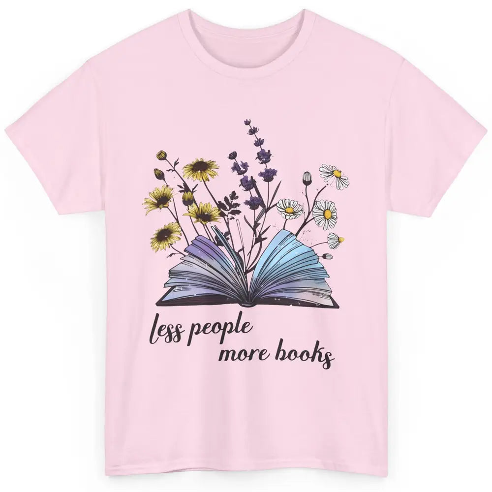 Aesthetic Less People More Books Literature Gothic Reader Classic Unisex T-Shirt