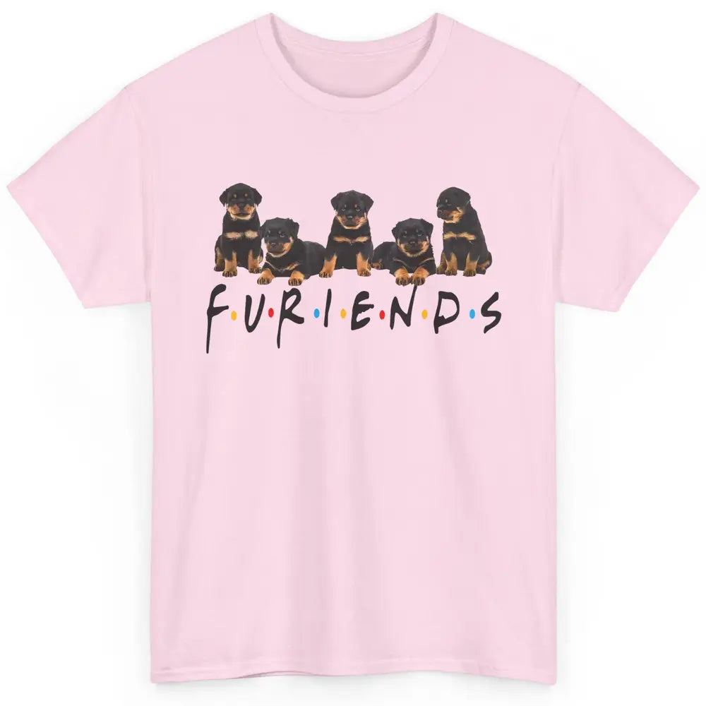 Cute Furiends Rottweiler Furry Dog Friends Rottie Puppy Pet Classic Unisex T-Shirt