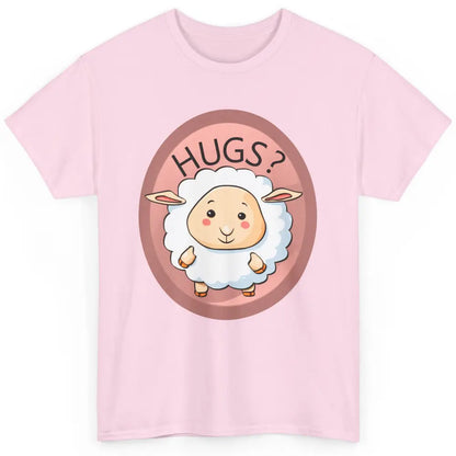 Cute Hugs Baby Sheep Shepherd Lamb Farm Animal Farmer Kawaii Classic Unisex T-Shirt