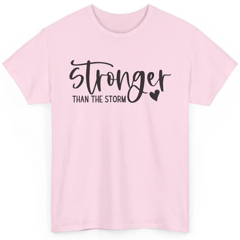 Stronger Than the Storm Inspirational Motivational Quotes Classic Unisex T-Shirt