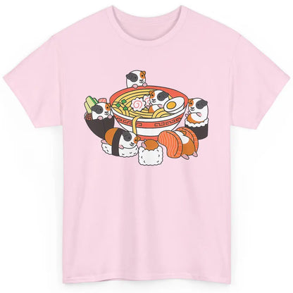 Cute Kawaii Guinea Pig Sushi Ramen Bowl Pet Animal Hamster Classic Unisex T-Shirt