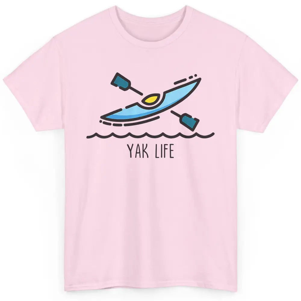 Yak Life Sunset Kayak Kayaking Retro 70s Paddling Outdoor Classic Unisex T-Shirt