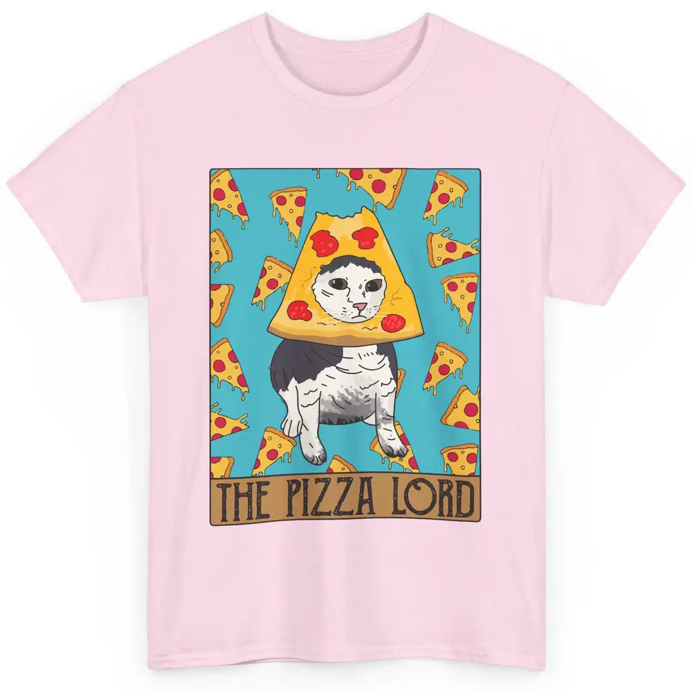 Funny Cat The Pizza Lord Tarot Card Meme Halloween Cat Classic Unisex T-Shirt