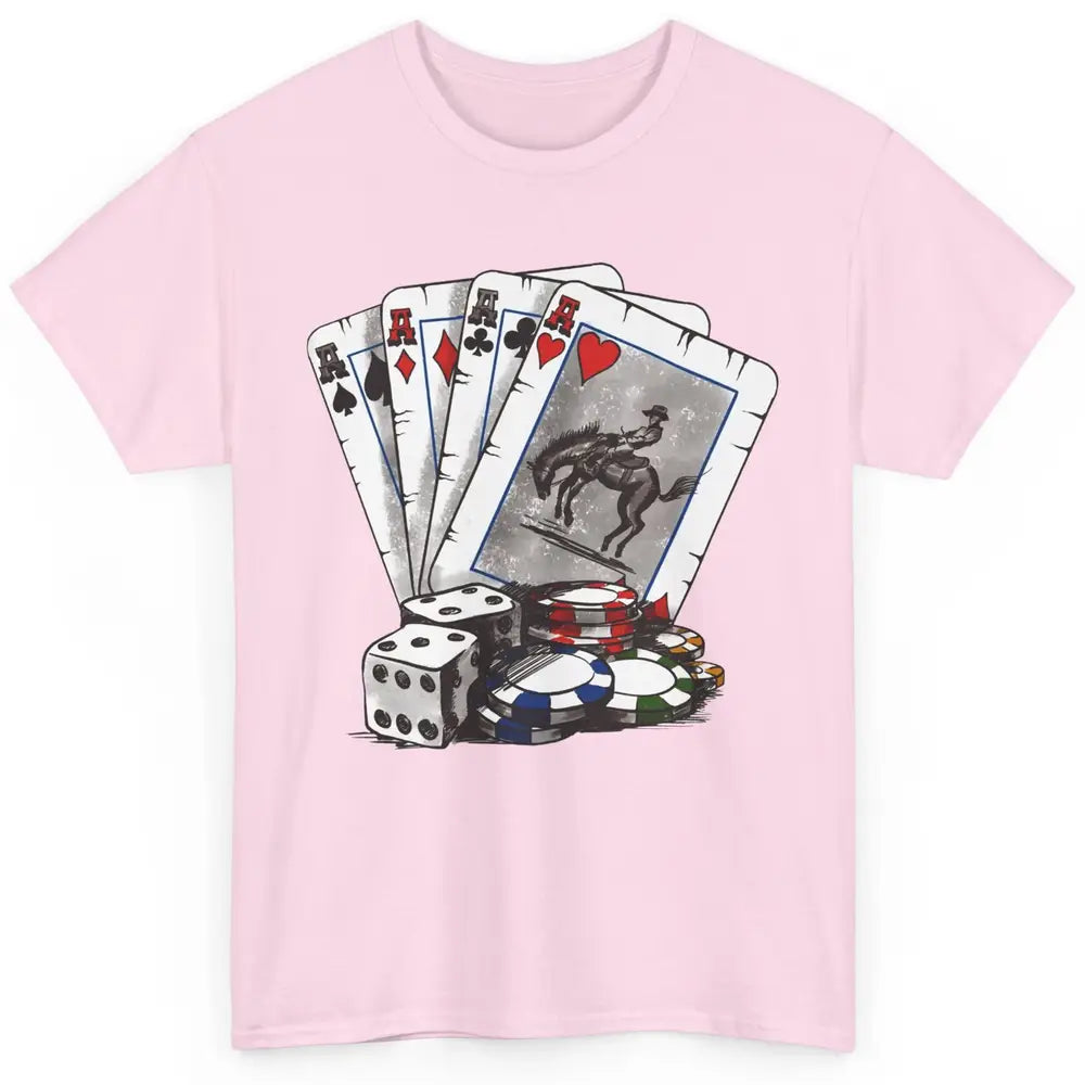 Cowboy Playing Cards Western Boho Desert Country Cowboy Gift Classic Unisex T-Shirt