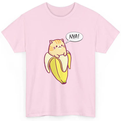 Cute Bananya Banana Orange Cat Kawaii Humor Kitten Mom Life Classic Unisex T-Shirt